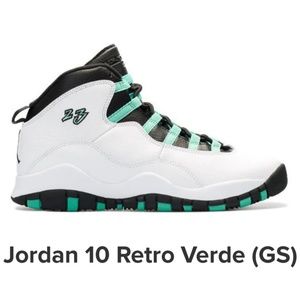 Jordan 10 Retro 30th GG Verde size 6Y